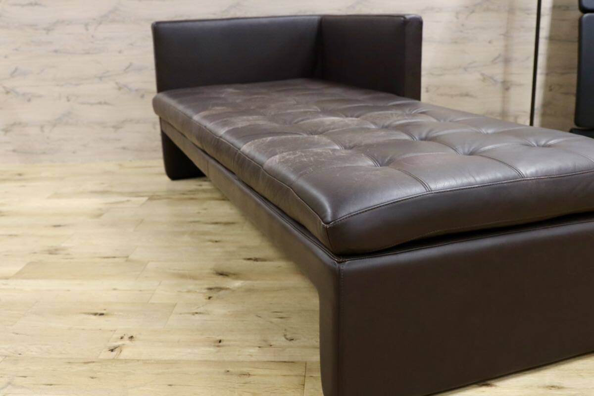 GMHK253○FENDI CASA / フェンディ カーサ シェーズロング ソファ 総本革 レザー ラグジュアリー モダン 最高級 検)cassina B&B