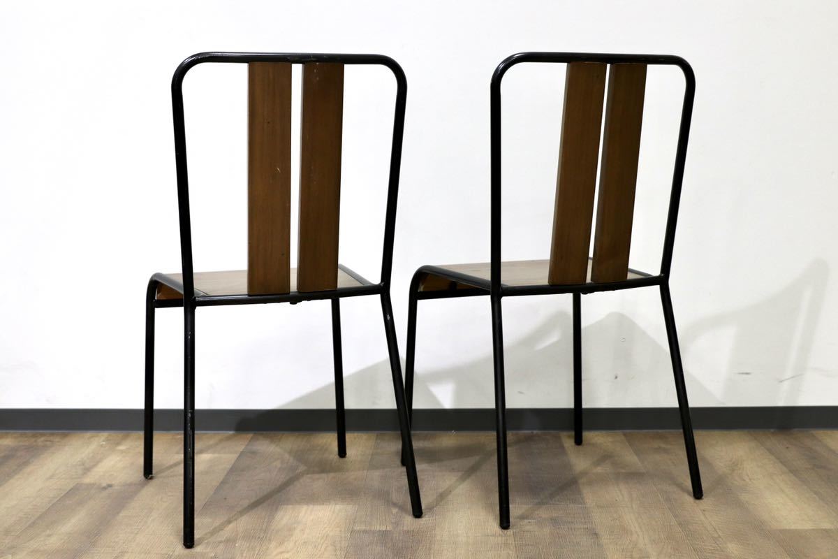 GMGN303A○MANHATTAN CHAIR / マンハッタンチェア 椅子 ダイニングチェア 2脚セット インダストリアル ウッド スチール 定価3.6万