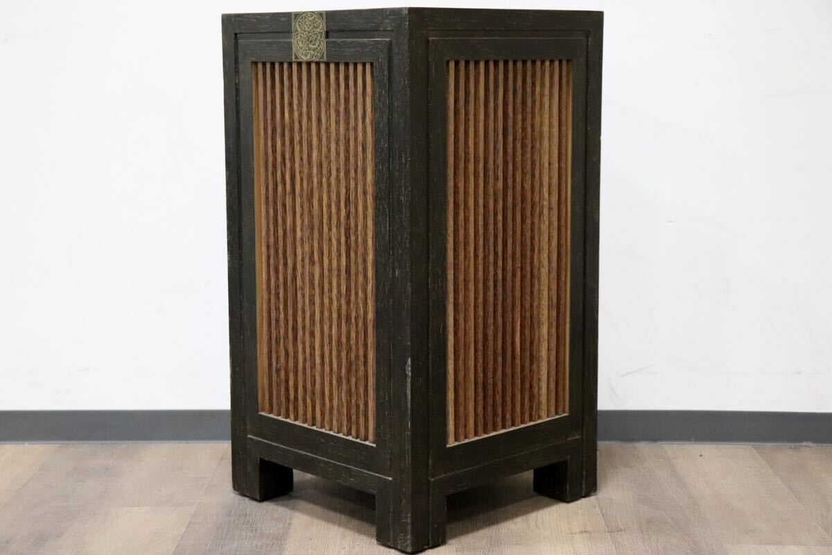 GMGS236B○和製ヴィンテージ 木製 傘立て アンブレラスタンド 玄関収納 和モダン 古民家 店舗 カフェ アンティーク レトロ 展示品