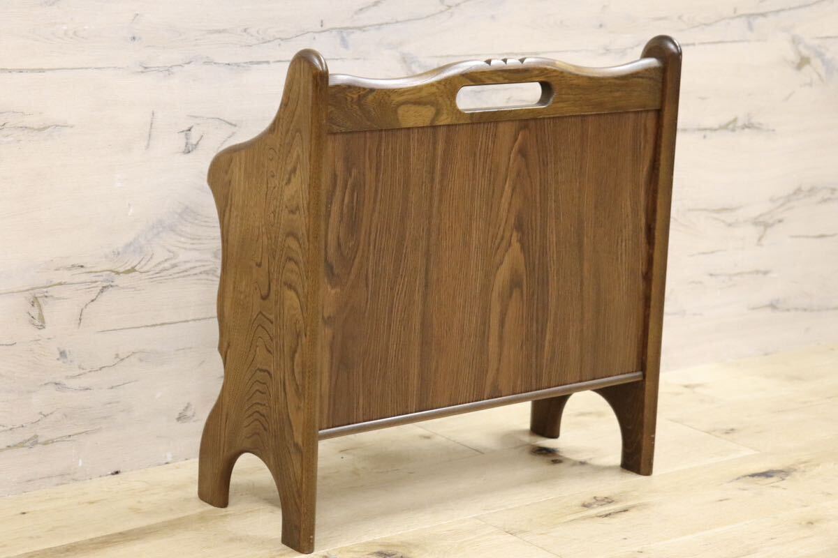 GMHS123A○karimoku / カリモク コロニアル マガジンラック スリッパラック 雑誌入れ 収納 木製 ラタン