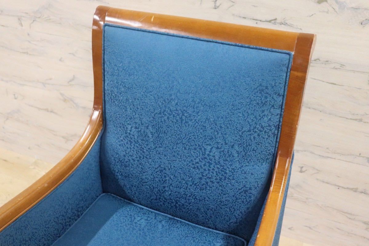 GMGN145A○西洋 クラシック シングルソファ ラウンジチェア 1人掛けソファ 椅子 木製 ファブリック アンティーク 彫刻