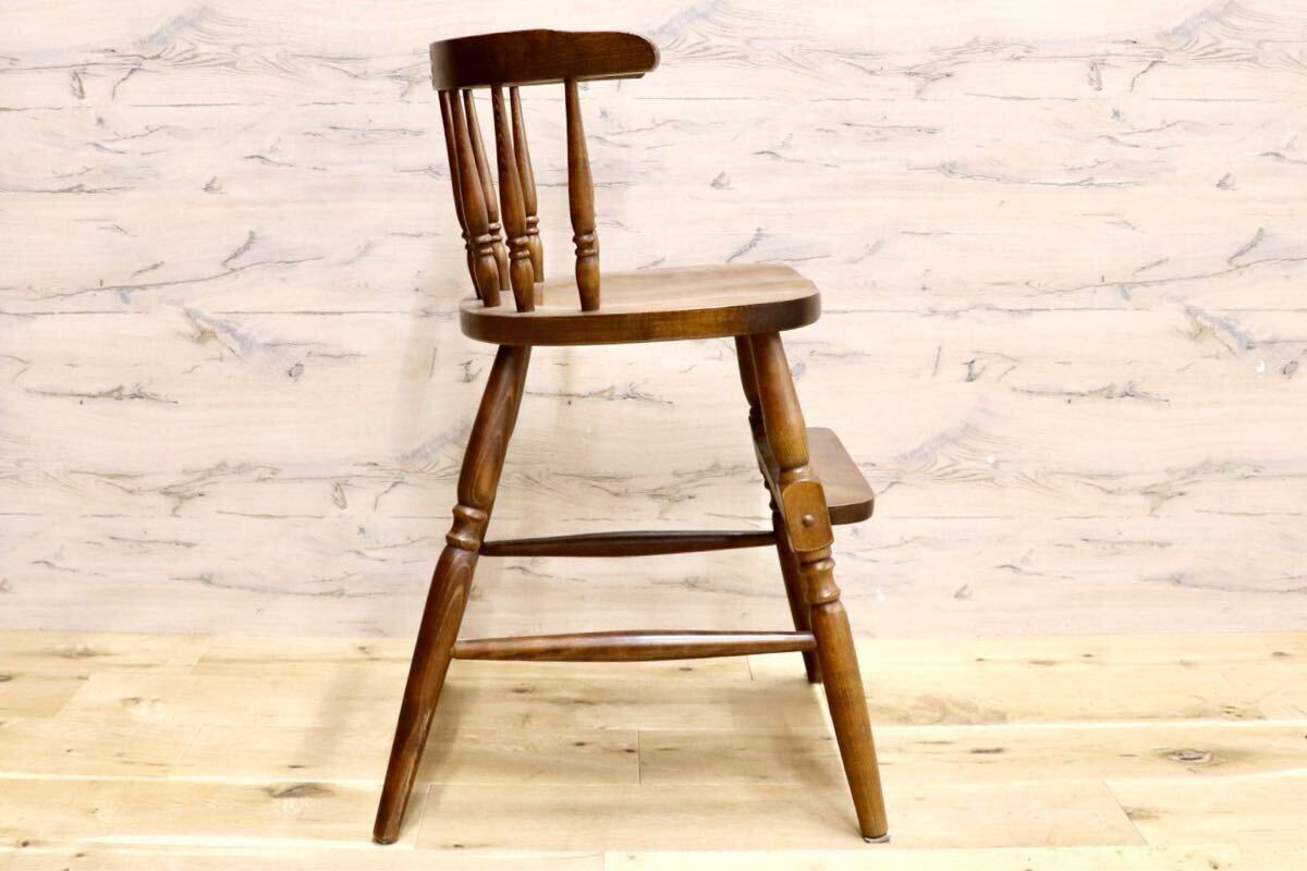 GMHF63○柏木工 / KASHIWA ベビーチェア チャイルドチェア 椅子 ダイニングチェア ウィンザーチェア 無垢 レトロ 古民家 カフェ 飛騨家具