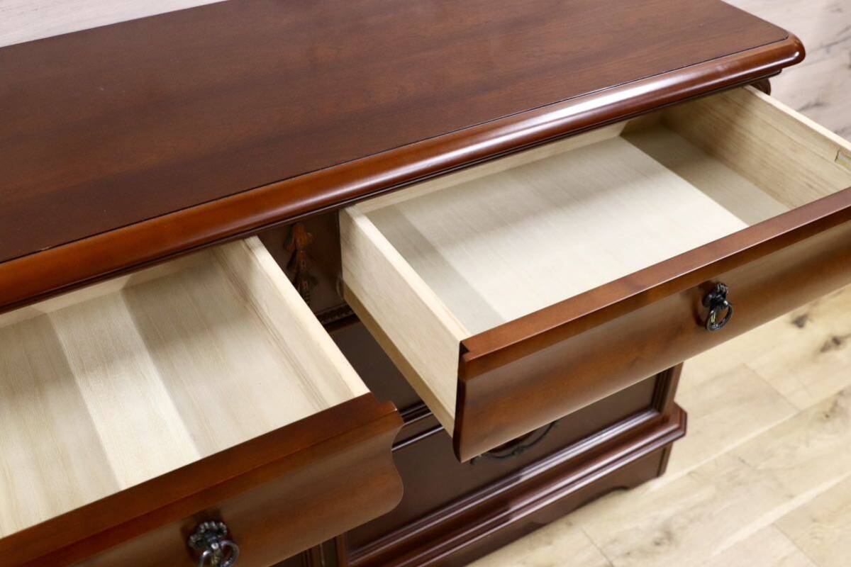 GMHS138○Lynn Hollyn / リンホーリン サイドボード リビングボード チェスト 定価約38万 収納家具 エレガント クラシック IDC大塚家具