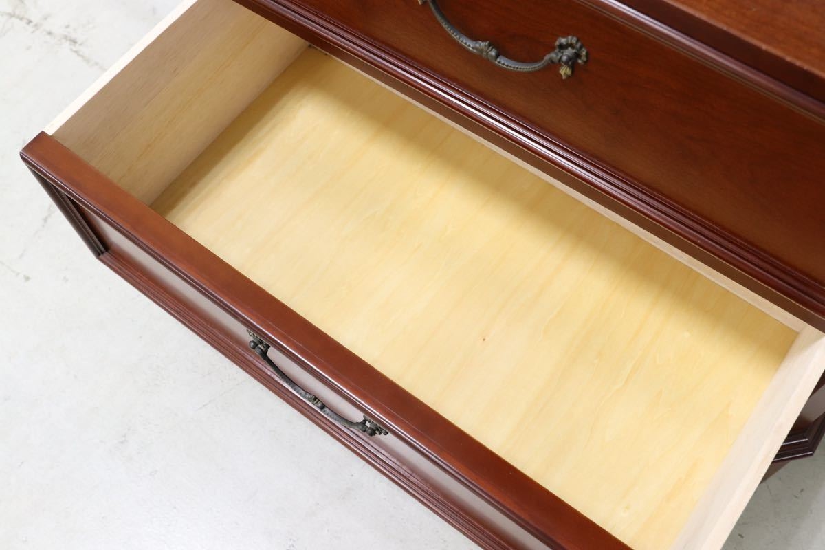 GMGH96○Lynn Hollyn / リンホーリン オバールドアチェスト 収納家具 定価約27.4万 ブラウン 美品