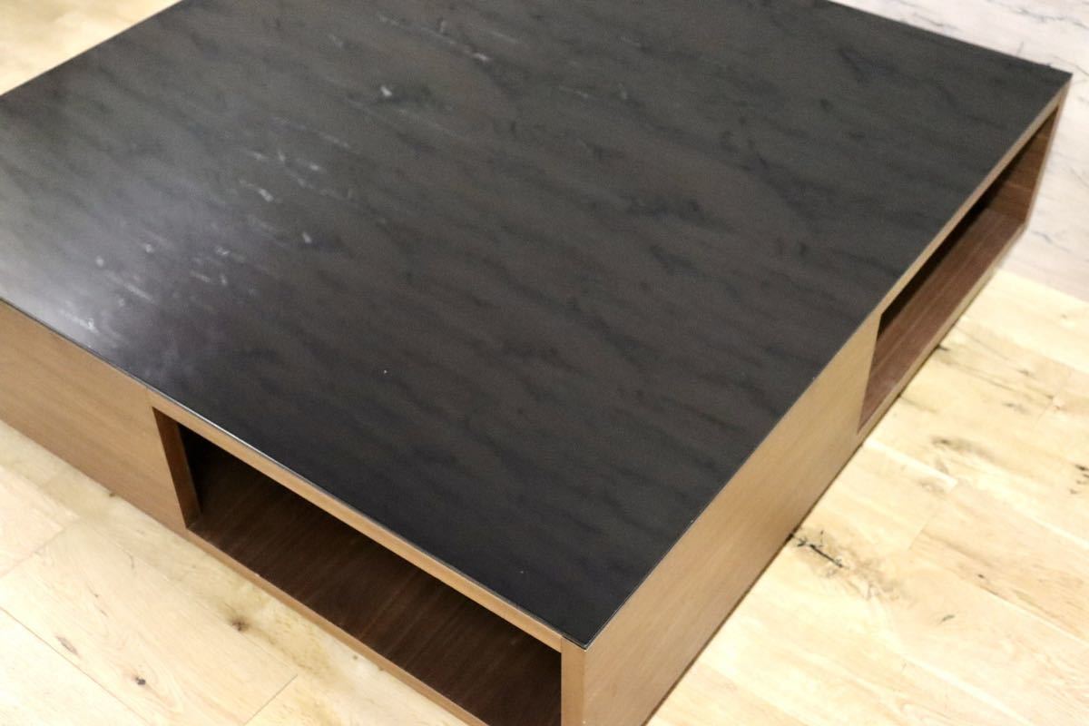 GMGN267○松永家具 Edith エディス センターテーブル リビングテーブル ローテーブル ウォールナット 定価約15.6万 展示品