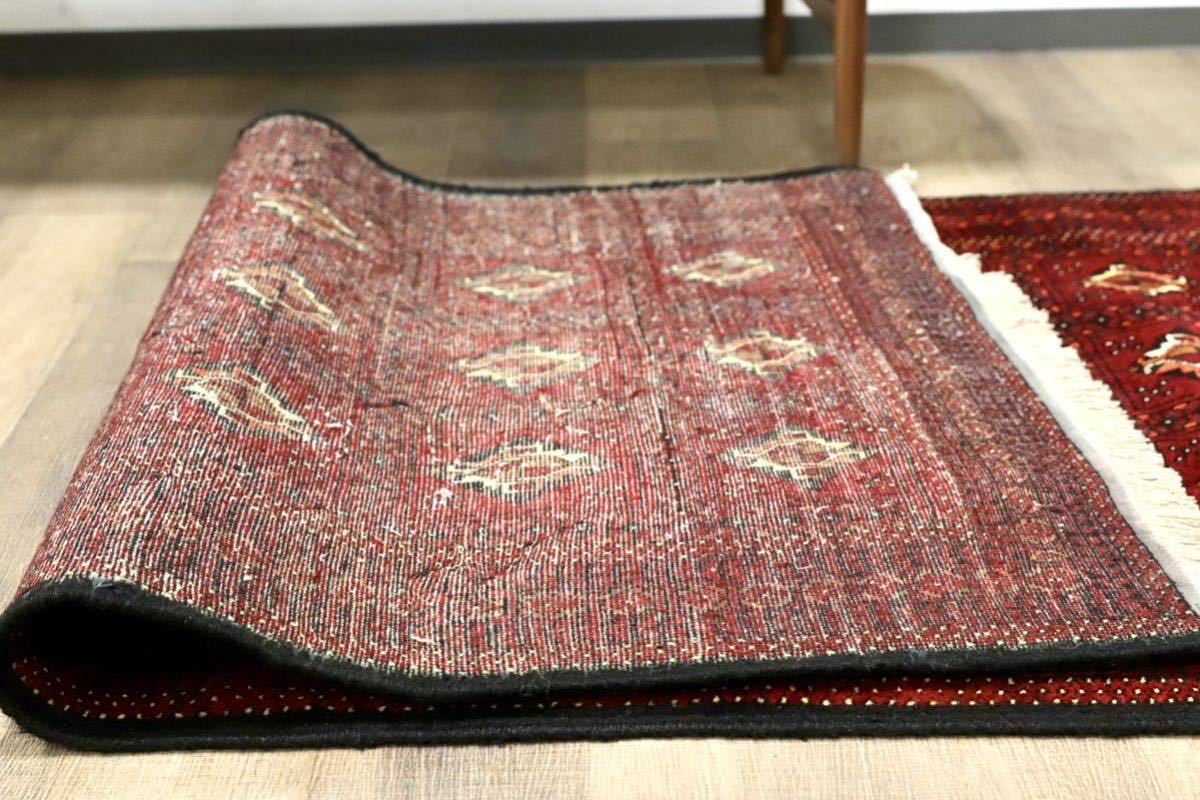 GMGO34○PERSIAN CARPET / ペルシャカーペット ペルシャ絨毯 手織り パネルデザイン トライバルラグ 70年代 ヴィンテージ デッドストック