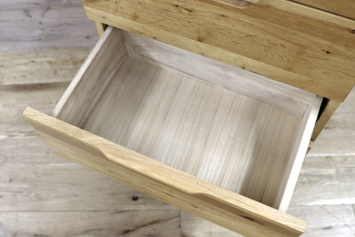 GMGH347○起立木工 / KIRITSU FURNITURE D-OAK チェスト リビング収納 オーク無垢材 北欧スタイル 美品