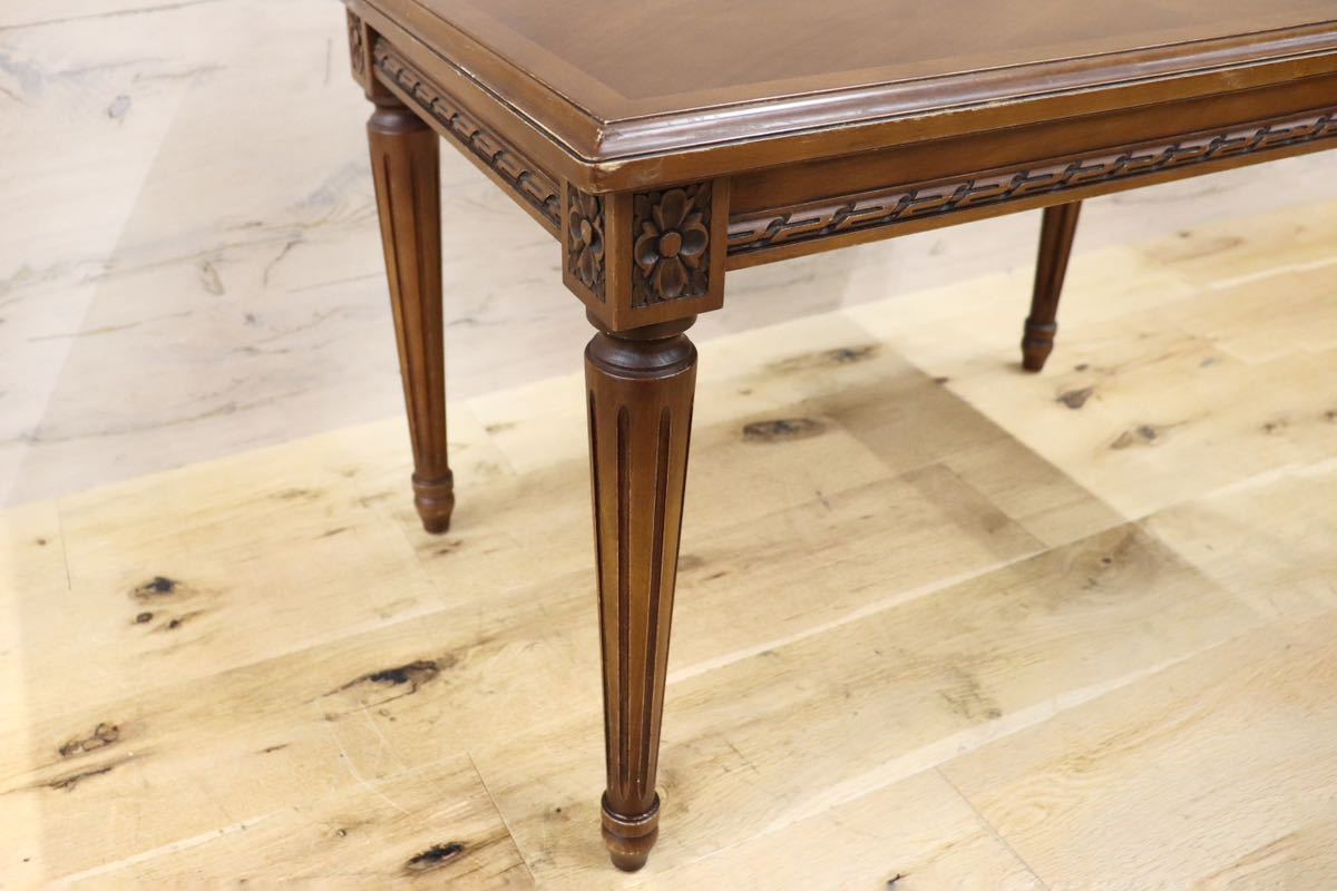 GMGF50○karimoku / カリモク サイドテーブル リビングテーブル アンティーク クラシック ルイ16世様式 彫刻 国産家具