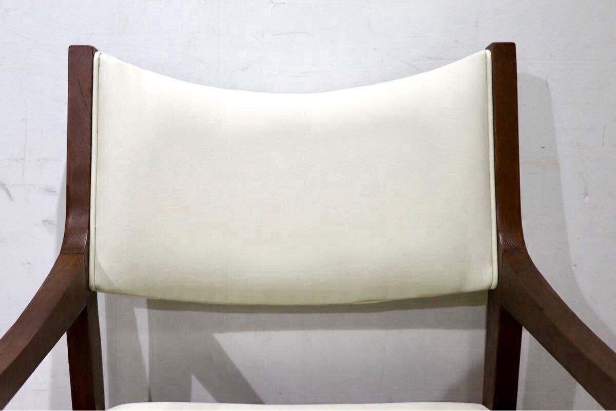 GMHN283F○MARGINAL / マージナル Chess MCH-200 ダイニングチェア アームチェア 椅子 チェア ホワイト シンプル 合皮 北欧スタイル 在庫品