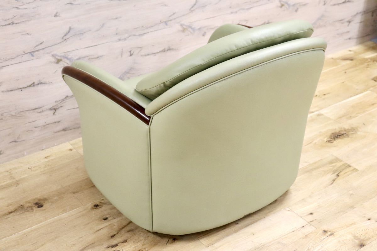 GMGN358○maruni / マルニ ベルサイユ グレース 1人掛けソファ シングルソファ 回転チェア 合皮 クラシック 定価約13.7万円 美品