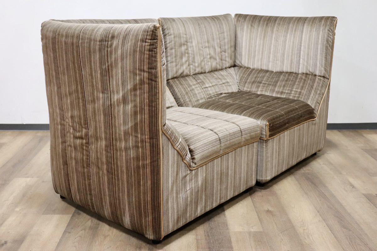 GMGK184○B&B ITALIA BAIA バイア 2人掛けソファ ラブソファ 1970’sヴィンテージ Antonio Citterio e Paolo Nava イタリアモダン 超希少