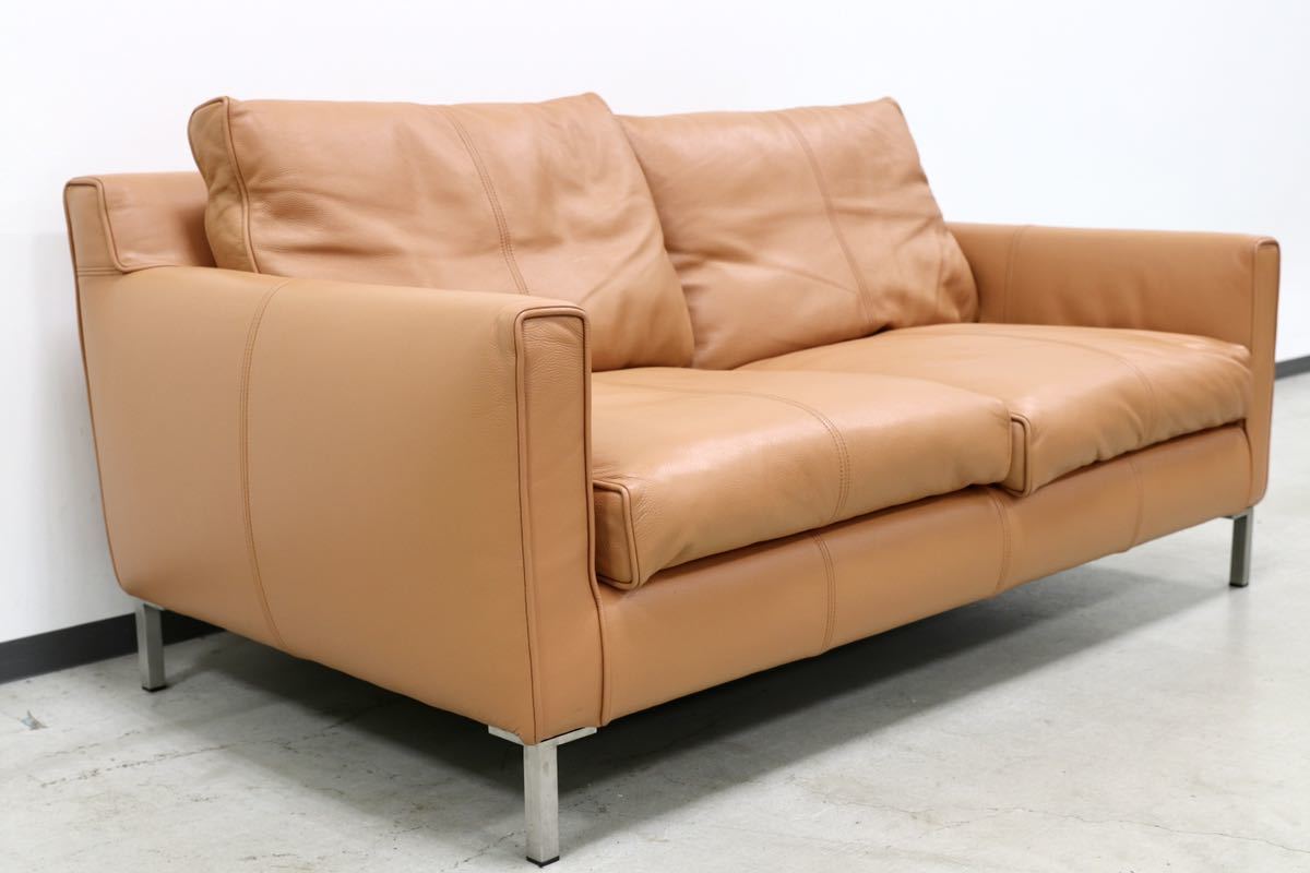 GMFK810○eilersen / アイラーセン STREAMLINE SOFA ストリームラインソファ 2人掛けソファ ACTUS 総革 定価約80万 美品