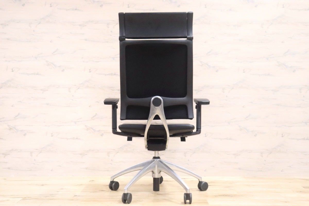 GMGF36○sedus / セダス OPEN UP オープンアップ デスクチェア ハイバックチェア 本革 黒 書斎椅子 オフィスチェア ドイツ 定価約43万