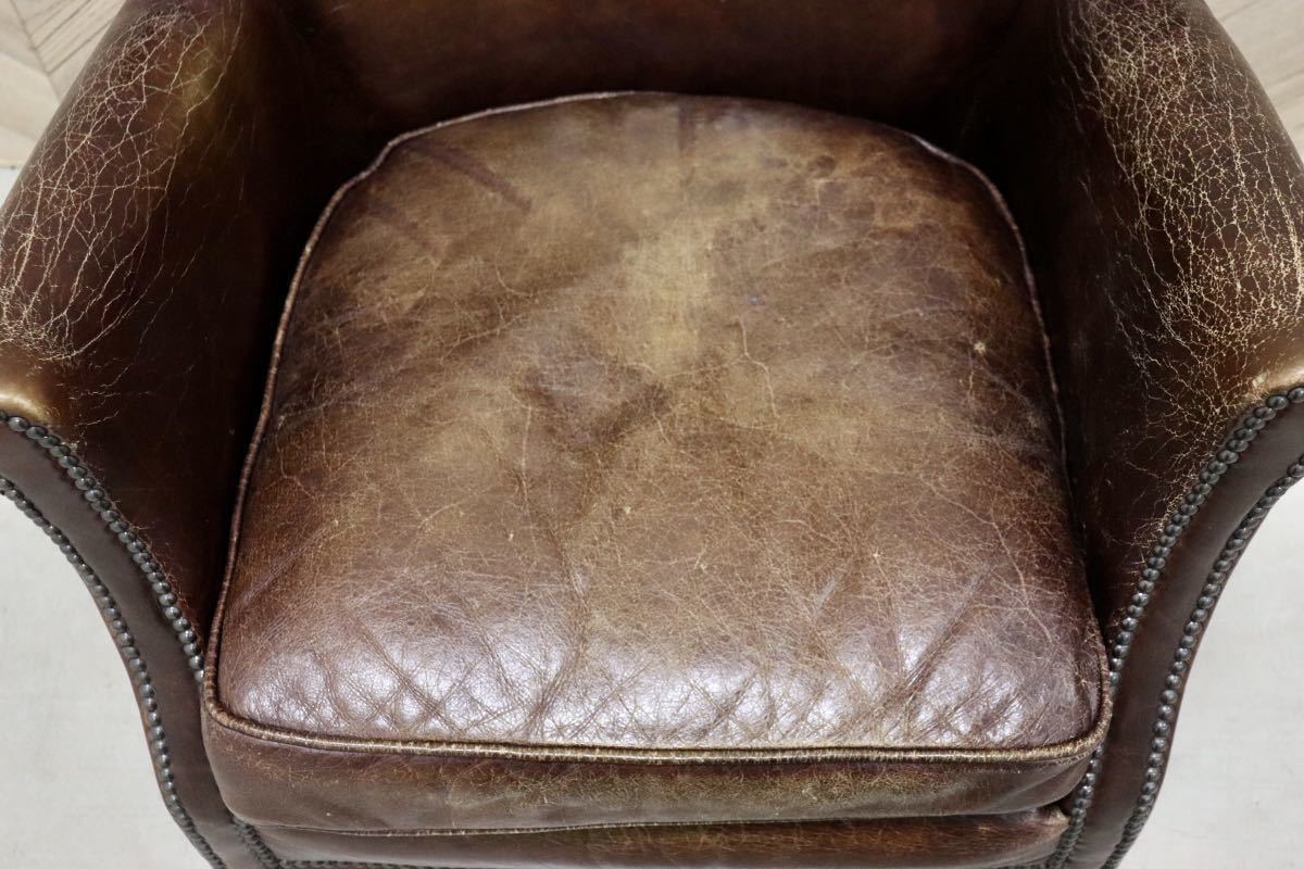 GMGH114○HALO / ハロ ASPLUND アスプルンド プロフェッサー 1人掛けソファ シングルソファ ラウンジチェア ヴィンテージ 本革 定価約17万