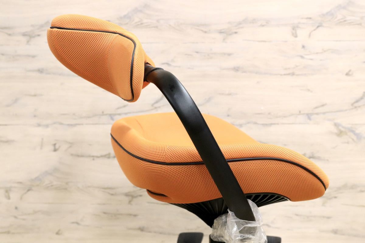 GMGN259○Wooridul Chair / ウリドゥルチェア デスクチェア ワークチェア オレンジ メッシュ 展示品