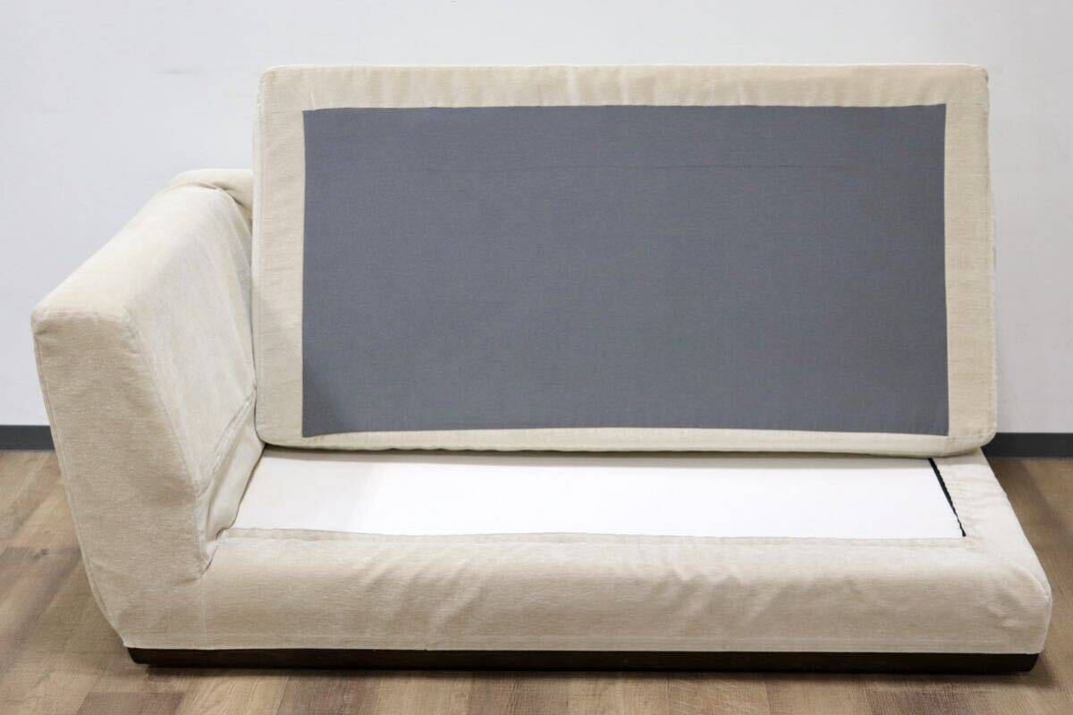 GMGH417○karimoku / カリモク UU7838 右肘 2人掛けソファ ラブソファ カウチソファ カバーリング ファブリック ベージュ モダン 国産家具
