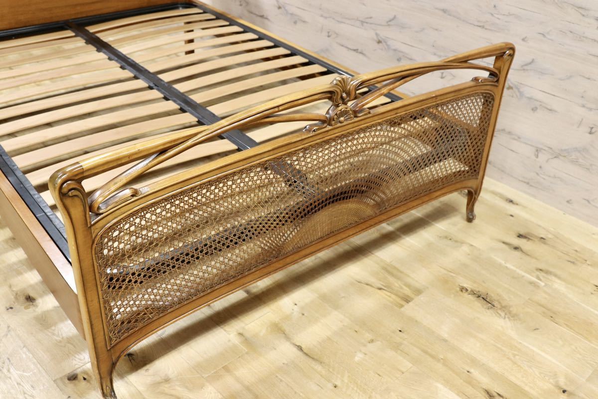 GMGK178○Medea / メデア ART2049 ダブルベッドフレーム イタリア最高峰 IDC大塚家具 アール・ヌーヴォー様式 定価約105万 希少