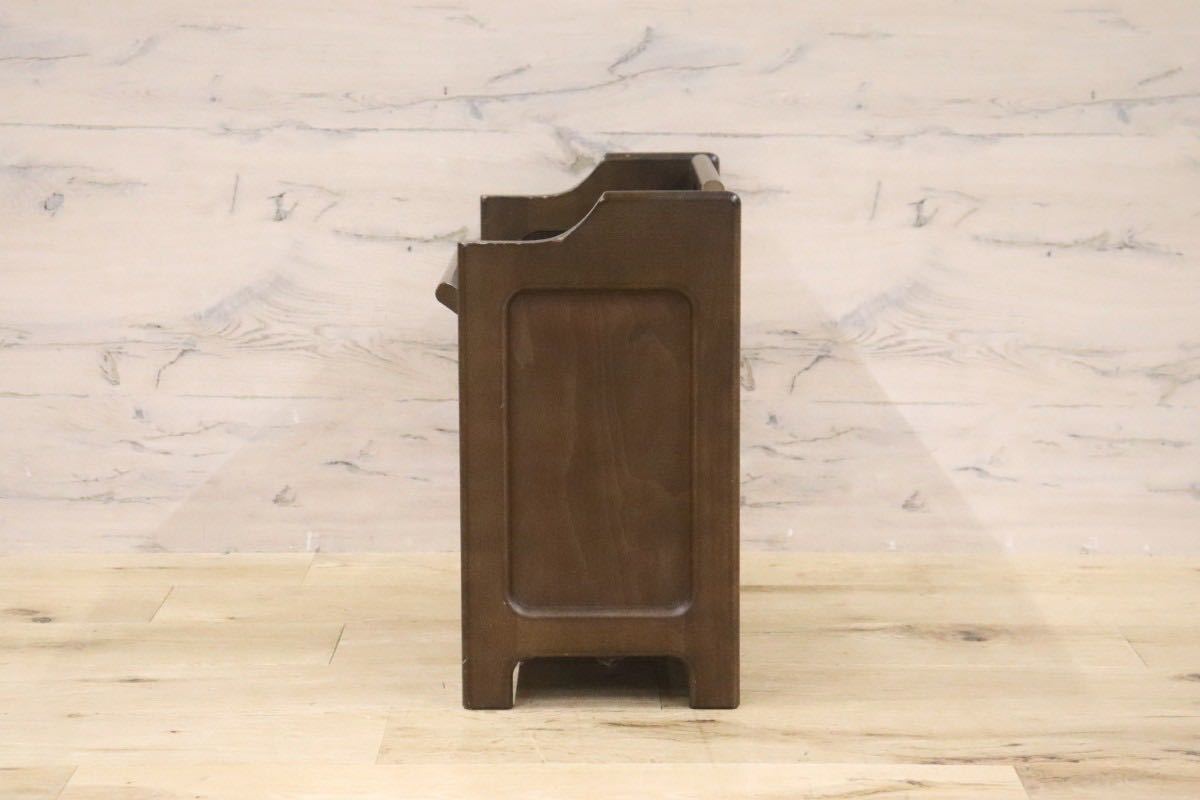 GMGN273○karimoku / カリモク マガジンラック スリッパラック 木製 リビング収納 レトロ カントリー