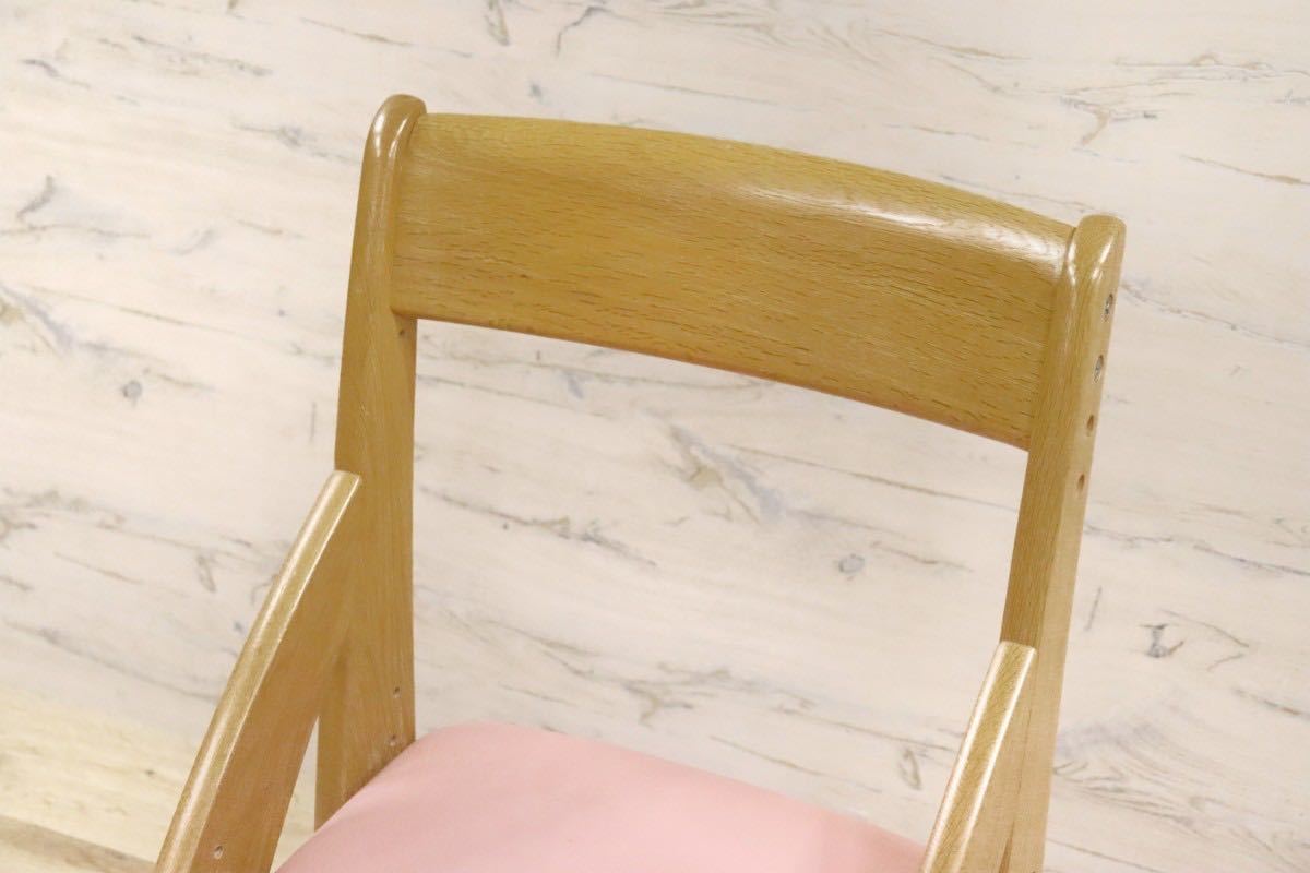 GMFN264A○浜本工芸 / HAMAMOTO キッズチェア デスクチェア 椅子 高さ調節機能 キャスター付 ピンク