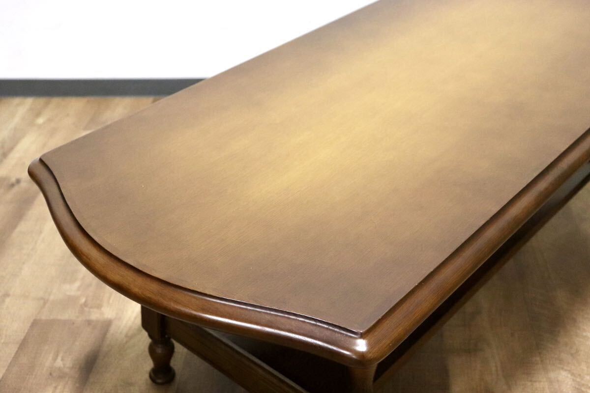 GMHN71○飛騨産業 / HIDA キツツキ 穂高 センターテーブル リビングテーブル コーヒーテーブル 楢材 カントリー クラシック 定価約10万