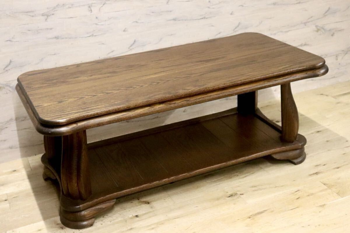 GMIH446A○オランダ ダッチカントリースタイル センターテーブル リビングテーブル オーク材 無垢 ヴィンテージ