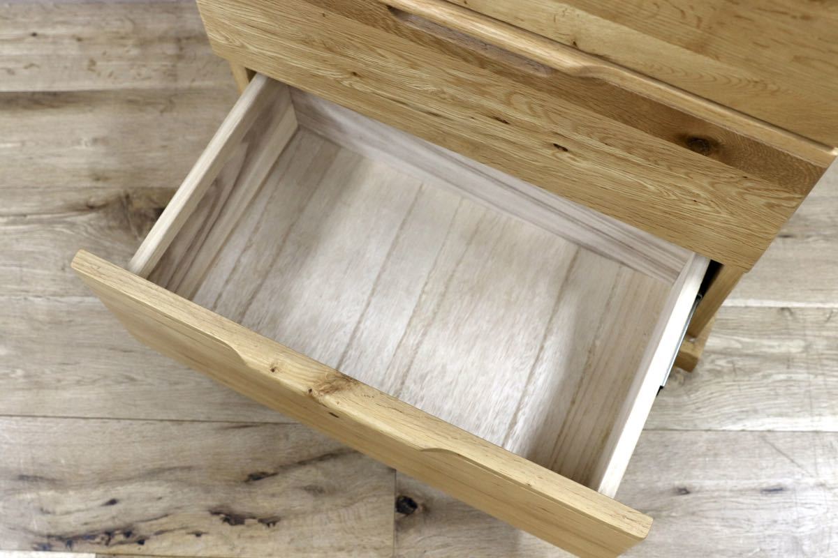 GMGH347○起立木工 / KIRITSU FURNITURE D-OAK チェスト リビング収納 オーク無垢材 北欧スタイル 美品