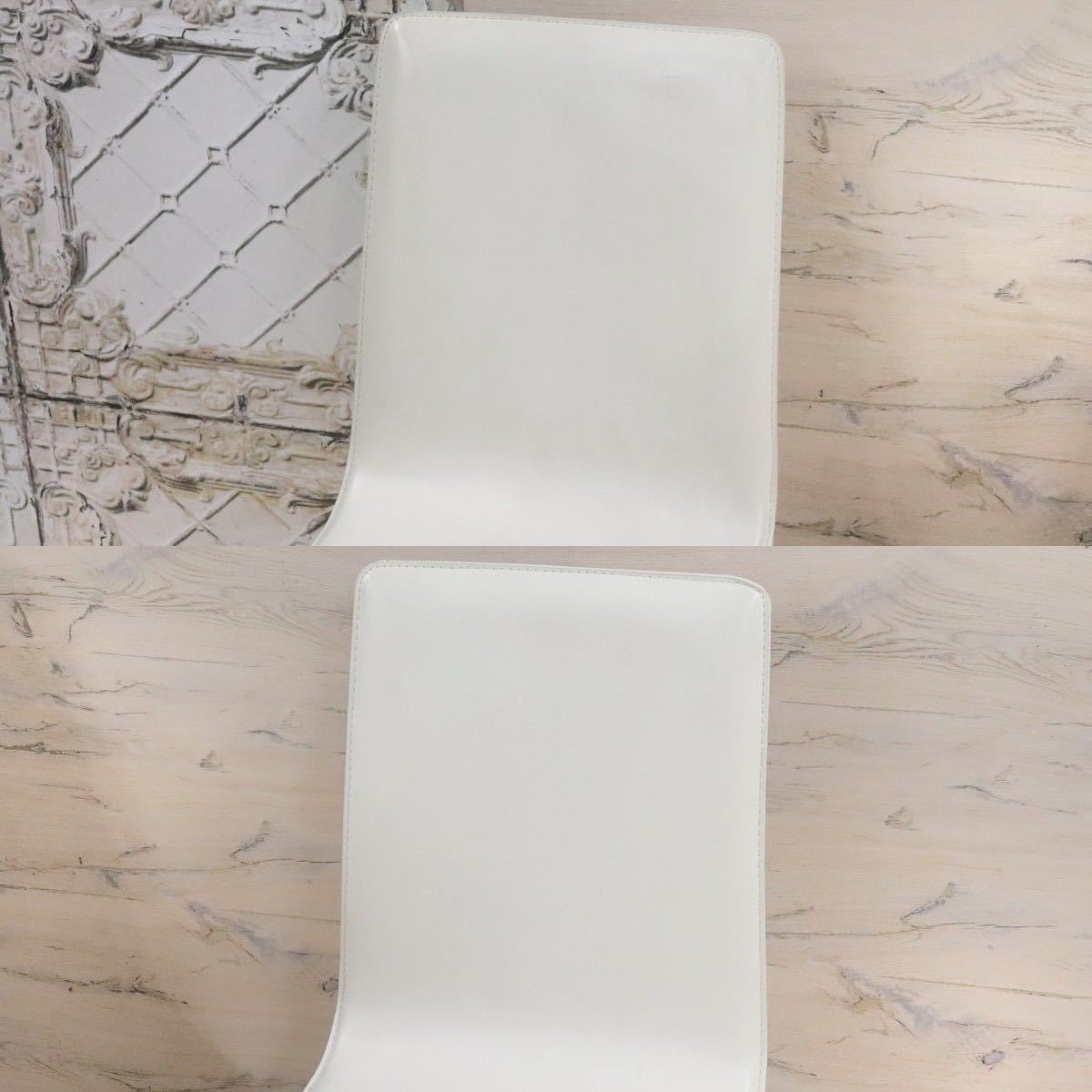 GMGS108A○MARIA YEE ダイニングチェア 椅子 2脚セット レザー 本革 スチール モダン カルフォルニア スタイリッシュ モダン 高級