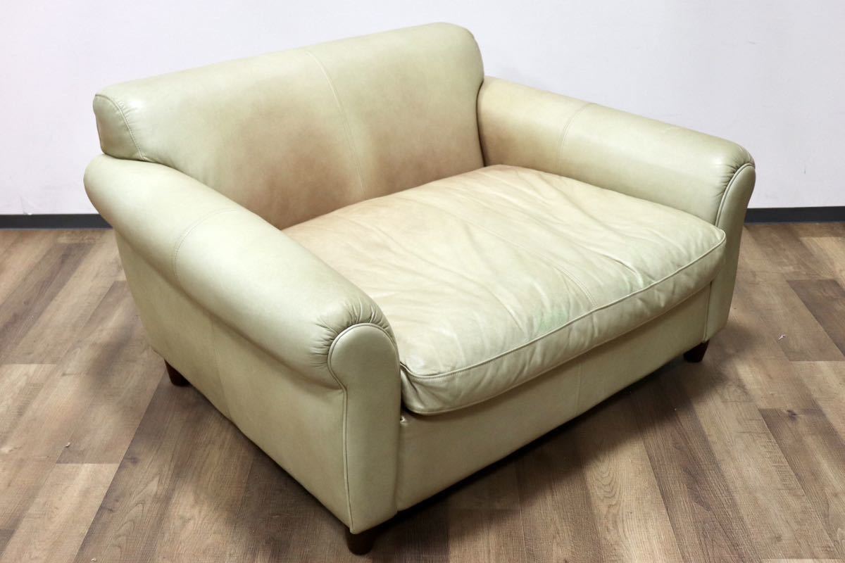 GMGN313○HALO / ハロ GIL SOFA ギルソファ アスプルンド 1.5人掛けソファ シングルソファ 総革 英国 ヴィンテージ 店舗什器 定価約25万
