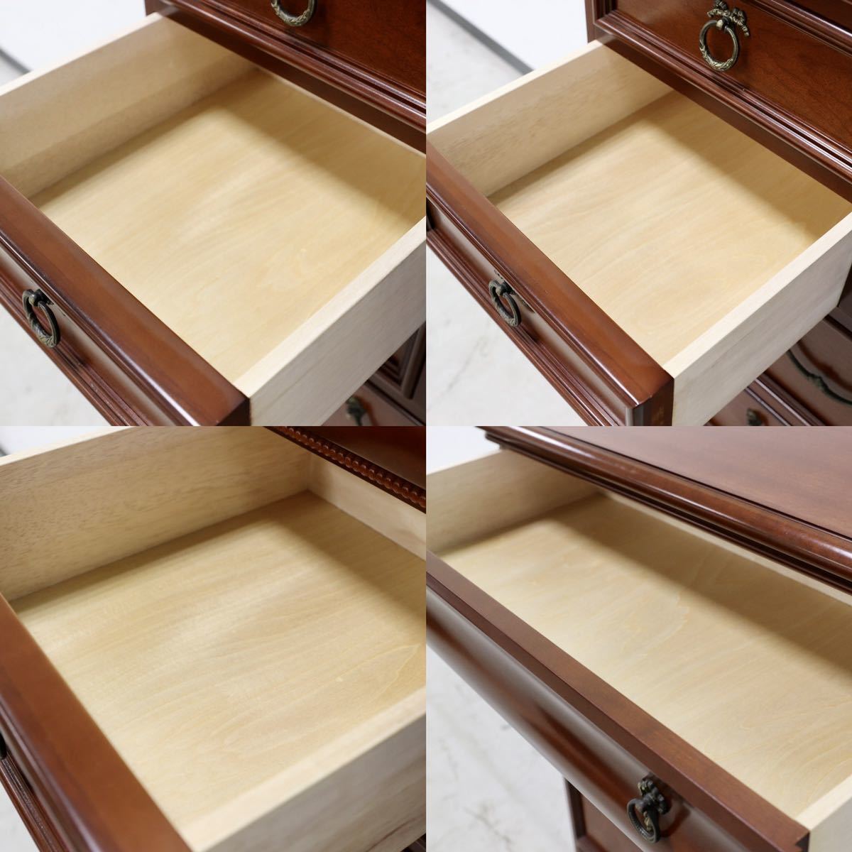 GMGH96○Lynn Hollyn / リンホーリン オバールドアチェスト 収納家具 定価約27.4万 ブラウン 美品