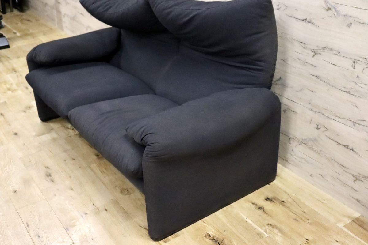 GMFK588○Cassina / カッシーナ 675 MARALUNGA マラルンガ 2人掛けソファ ファブリック ヴィコ・マジストレッティ 定価約100万
