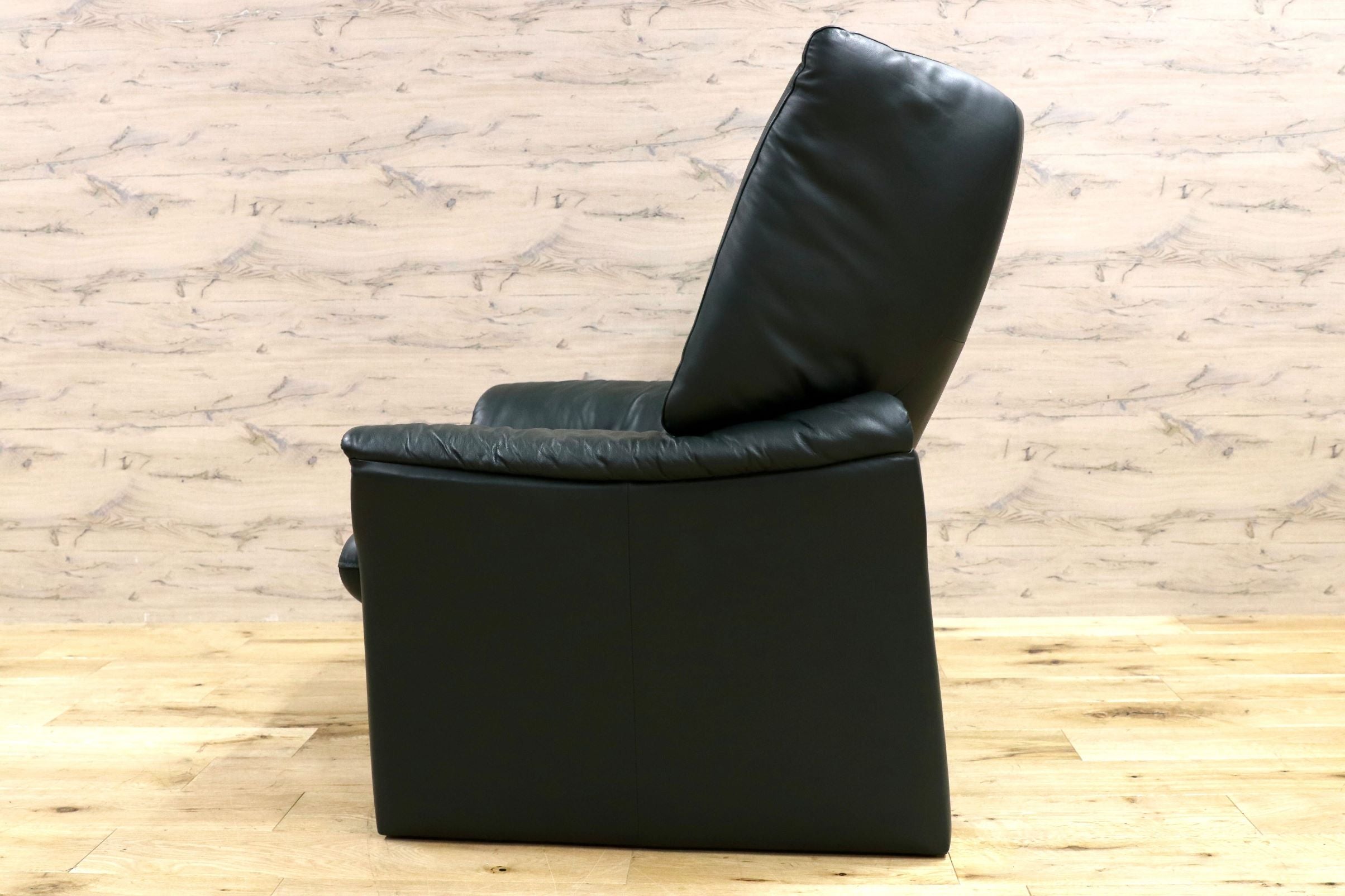 GMGF84○erpo / エルポ ポルトフィノ 1人掛けソファ リクライニングソファ 総革 深緑 ドイツ フランスベッド 定価約41万