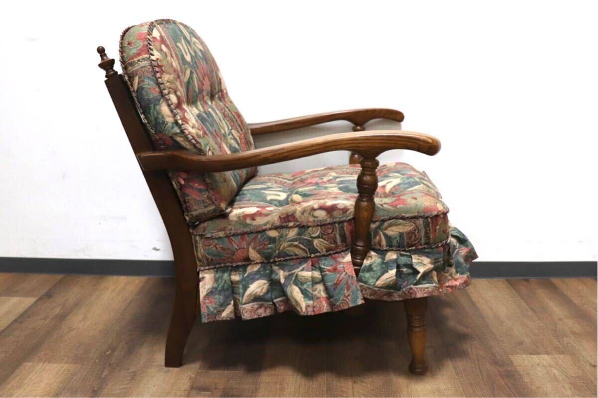 GMHH52A○飛騨産業 / HIDA キツツキ 穂高 アームチェア 1人掛けソファ シングルソファ カントリー オーク材 定価約13万