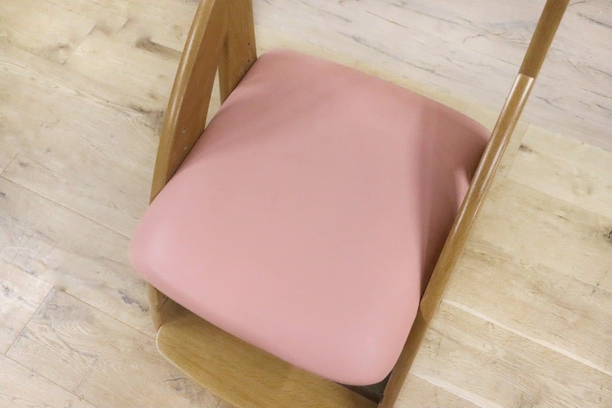 GMFN264A○浜本工芸 / HAMAMOTO キッズチェア デスクチェア 椅子 高さ調節機能 キャスター付 ピンク