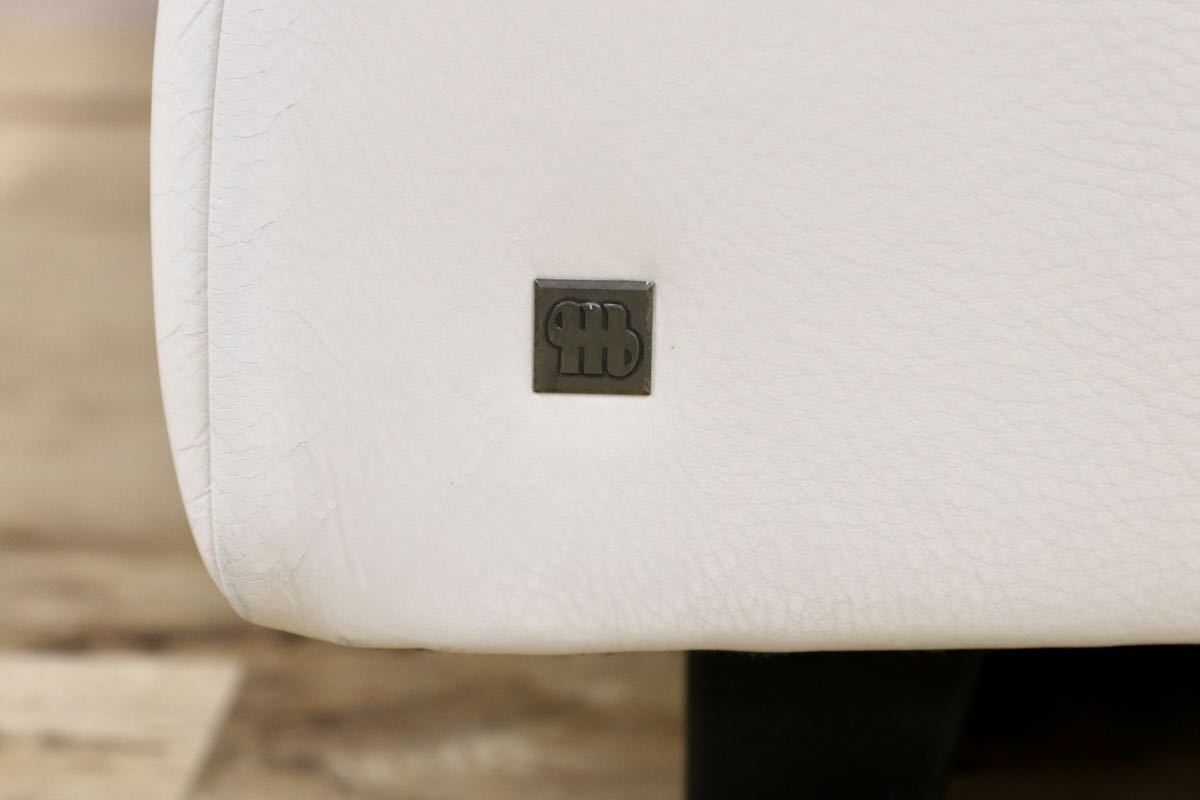 GMGO10○Gallery-M / ギャラリーエム ACTUS アクタス ドイツ 総本革 1人掛けソファ シングルソファ ラウンジチェア 白 高級 モダン