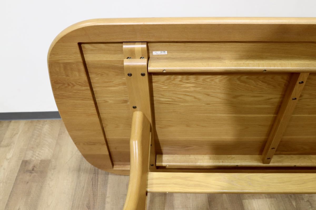 GMGN298○浜本工芸 / HAMAMOTO 楢材 ダイニングテーブル 食卓テーブル ナチュラル 無垢材 美品