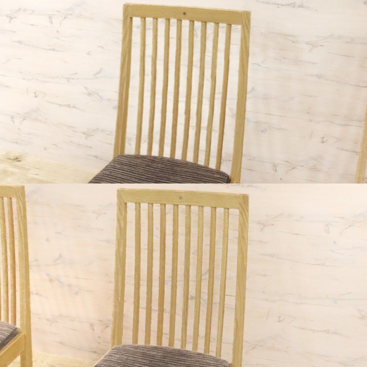 GMGN199A○柏木工 / KASHIWA ダイニングチェア サイドチェア 椅子 2脚セット 木製フレーム オーク材 ファブリック 定価約9万 展示品