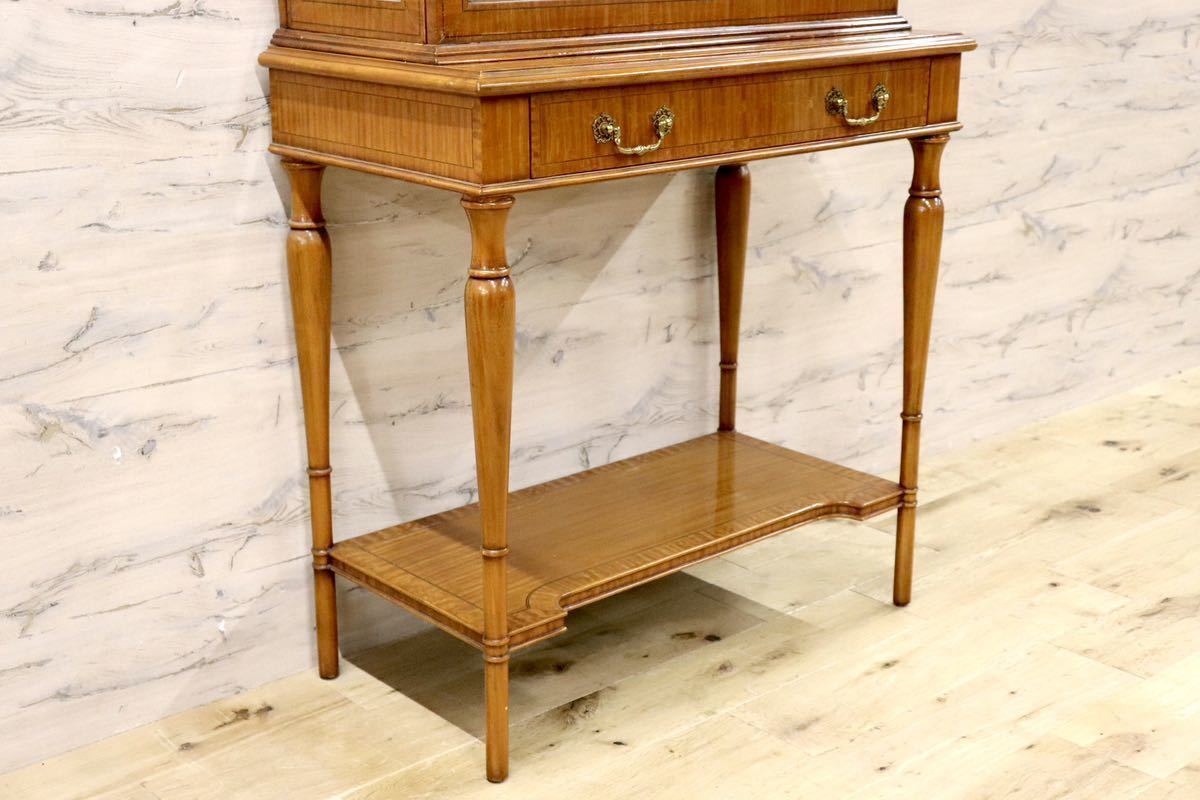 GMGK180○MAITLAND-SMITH / メートランドスミス ガラスキャビネット 飾り棚 最高級 希少 英国 クラシック 定価約80万