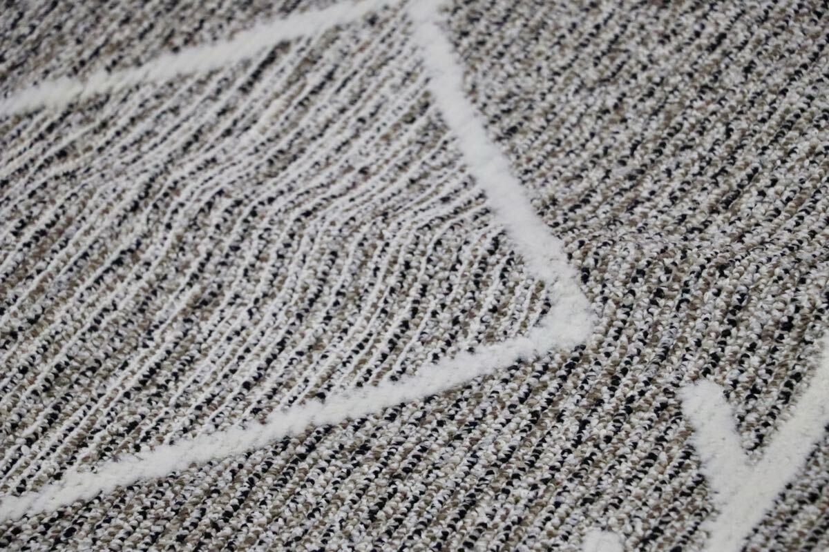 GMHH322C○日本カーペット工業会 カルム ポリプロピレン100% ブラウン ラグ カーペット 絨毯 モデルルーム展示品