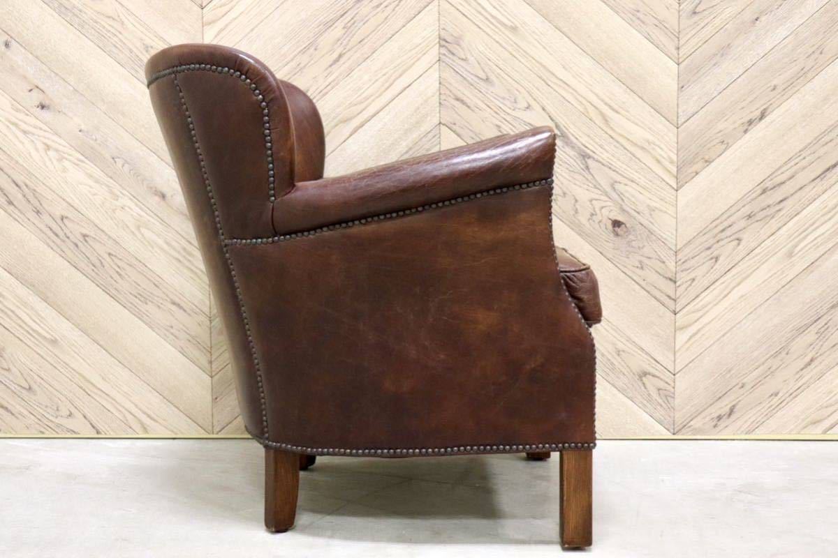 GMGH114○HALO / ハロ ASPLUND アスプルンド プロフェッサー 1人掛けソファ シングルソファ ラウンジチェア ヴィンテージ 本革 定価約17万