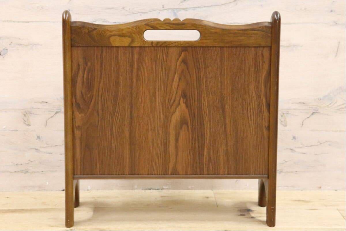 GMHS123A○karimoku / カリモク コロニアル マガジンラック スリッパラック 雑誌入れ 収納 木製 ラタン