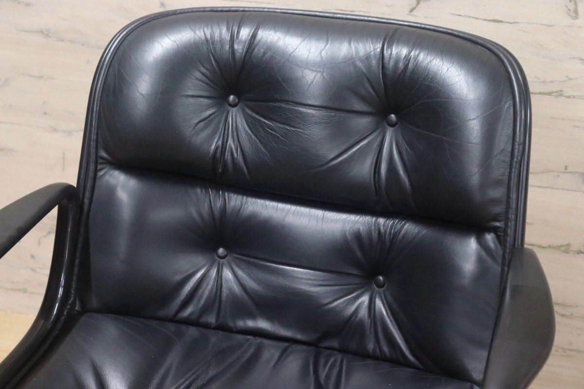 GMGN346C○knoll / ノール ポロックチェア デスクチェア アームチェア 椅子 革張り 本革 ミッドセンチュリー モダン 名作 ヴィンテージ