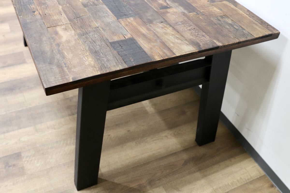 GMGN303○Dutchbone / ダッチボーン ダイニングテーブル 古材 スチール インダストリアル 工業系 無垢材 オランダ 家具 希少