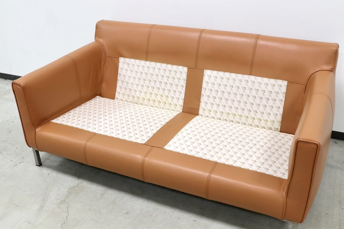 GMFK810○eilersen / アイラーセン STREAMLINE SOFA ストリームラインソファ 2人掛けソファ ACTUS 総革 定価約80万 美品