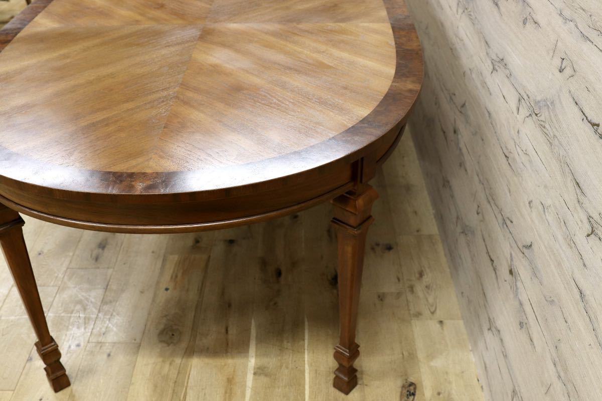GMFS409○DREXEL HERITAGE / ドレクセルヘリテイジ トライユン 伸長式 ダイニングテーブル エクステンション 定価約61万 リペア済み 希少