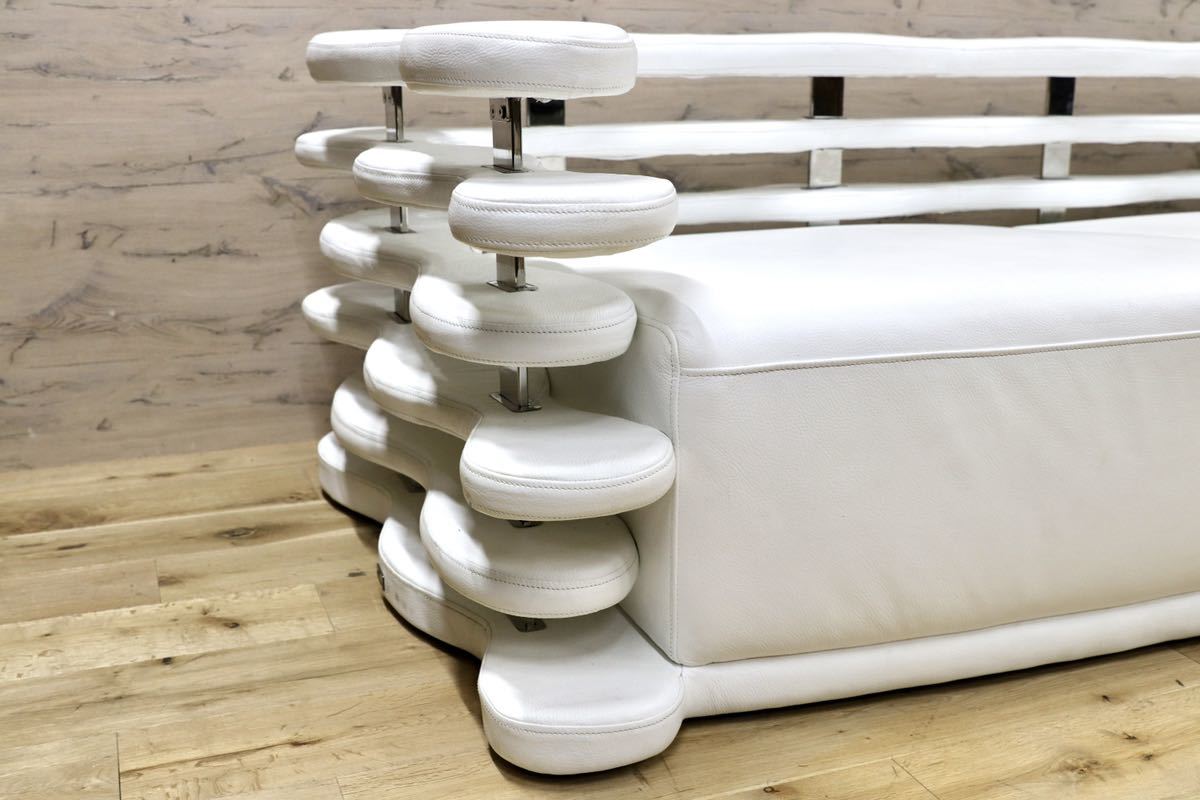 GMGF55○KELVIN GIORMANI Luxury Sofas / ケルビンジョルマーニ orvieto ONDA 総本革 白 カウチソファ ドイツ 最高級 購入価格800万