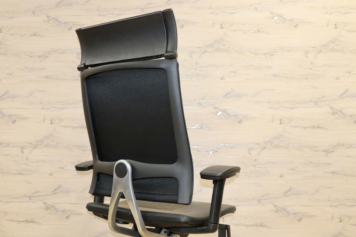 GMGF29○sedus / セダス OPEN UP オープンアップ デスクチェア ハイバックチェア 本革 黒 書斎椅子 オフィスチェア ドイツ 定価約43万