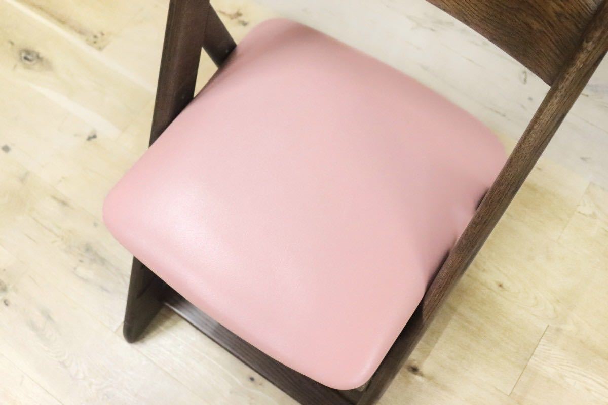 GMGK228B○karimoku / カリモク キッズチェア デスクチェア 椅子 高さ調節機能 キャスター付 ピンク 定価7.1万