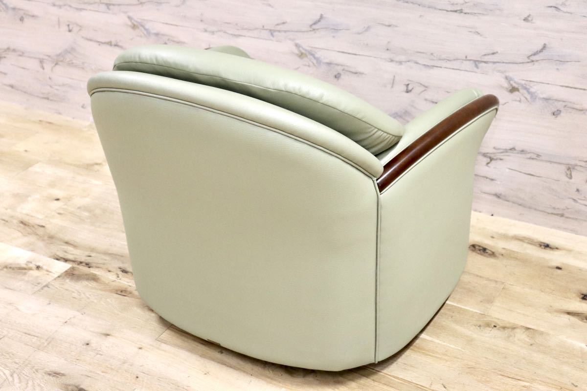 GMGN358○maruni / マルニ ベルサイユ グレース 1人掛けソファ シングルソファ 回転チェア 合皮 クラシック 定価約13.7万円 美品