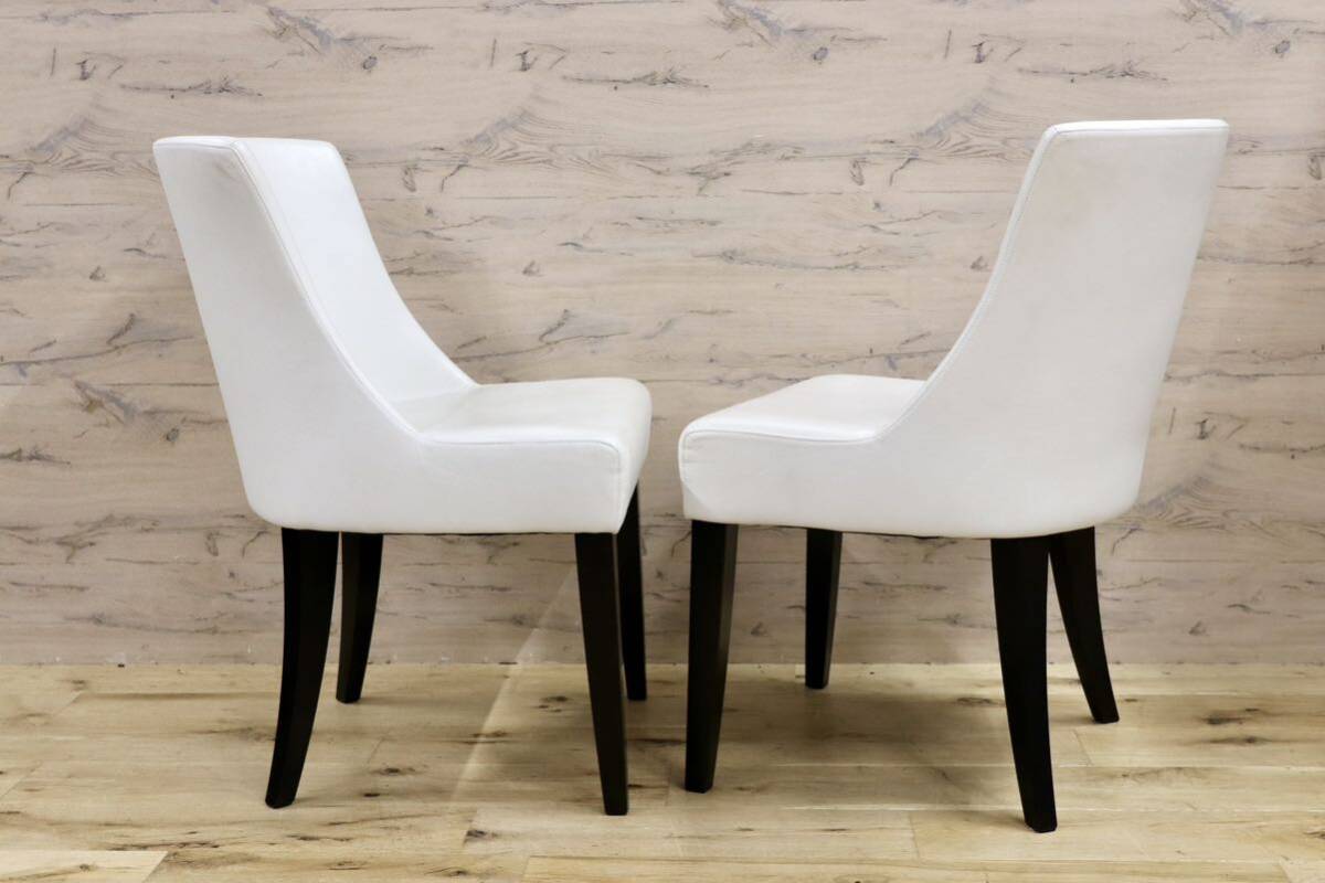 GMHK252B○erba / エルバイタリア ダイニングチェア アルテ 椅子 本革 ホワイト IDC大塚家具 モダン 2脚セット 定価21.2万