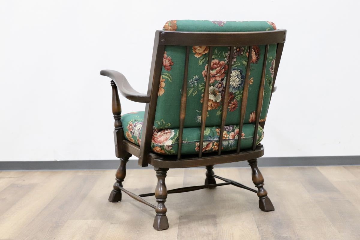 GMGH102B○神戸家具 洋家具 アームチェア ラウンジチェア 1人掛けソファ レトロ カントリー ヴィンテージ 稀少 検)三越家具 ブルージュ